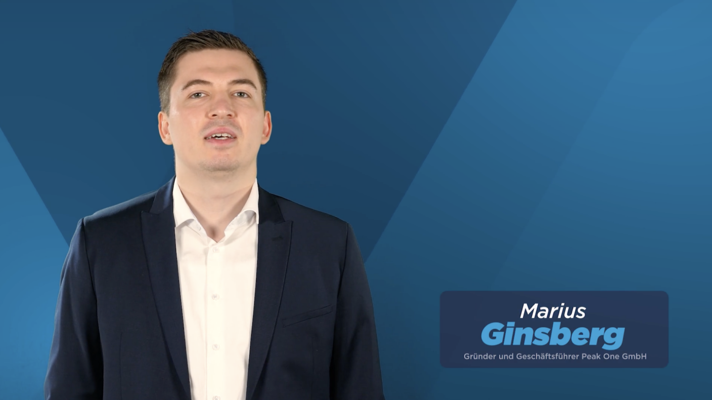 Customer Testimonial Marius Ginsberg_Peak One GmbH